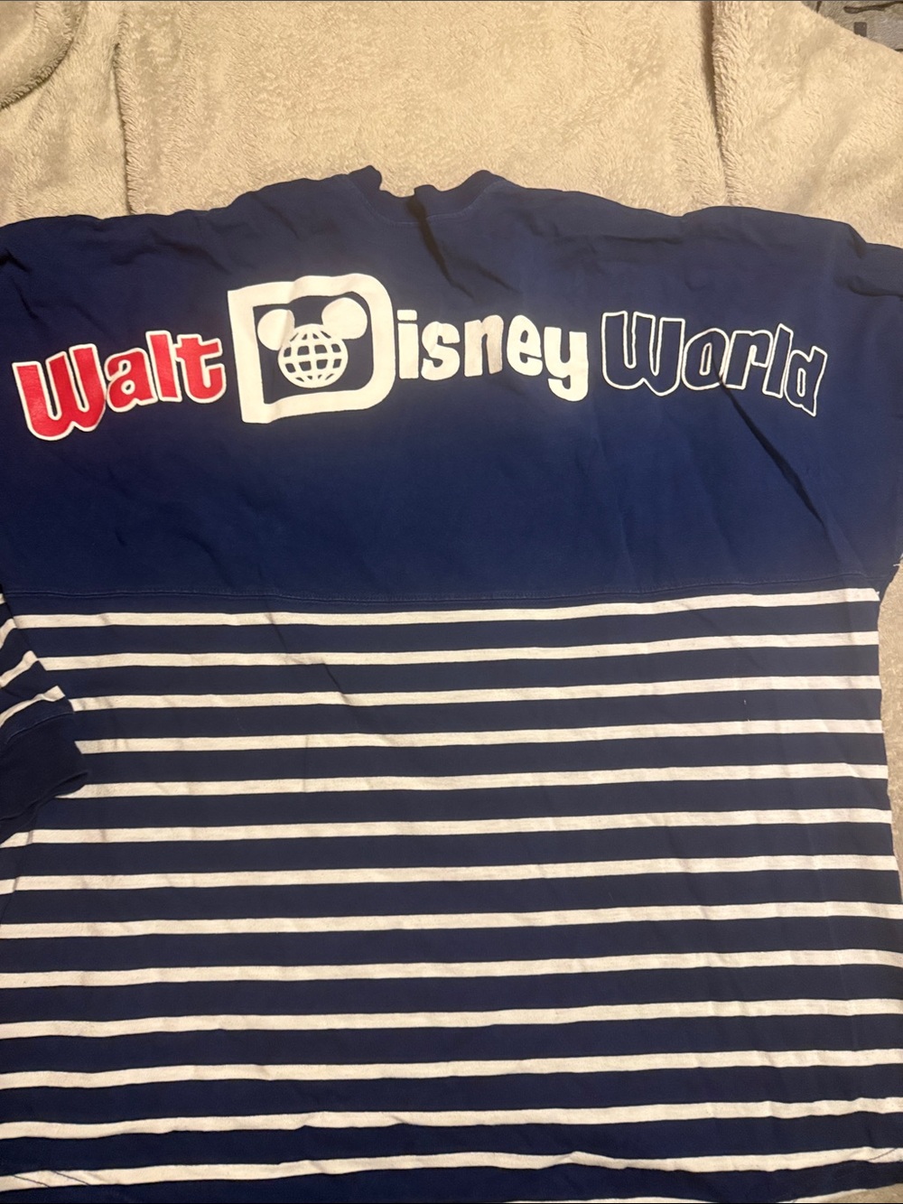 Disney Kids Navy, White & Red Walt Disney World Striped Tee